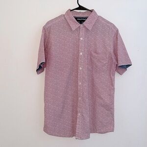 Men’s like new Monument Button up Shirt Sleeve Collard Sirt